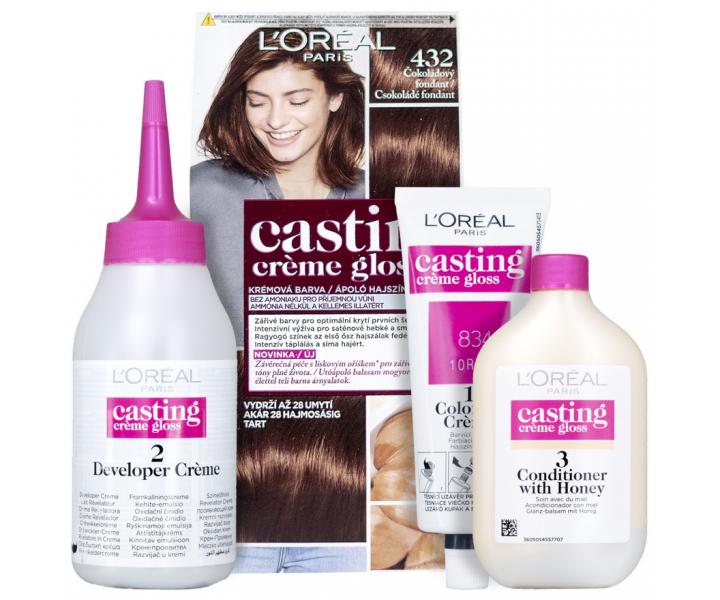 Preliv bez amoniaku Lor�al Casting Cr�me Gloss - 432 �okol�dov� fondant