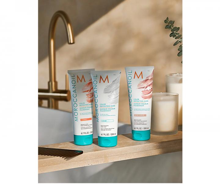 Tnujca maska na vlasy Moroccanoil Color Depositing - Clear, 200 ml