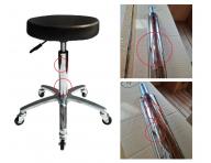 Taburet na kolieskach Hairway Comfort, �ierny - II. akos�, po�kriaban� piest