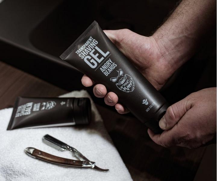 Transparentn� g�l na holenie Angry Beards Transparent Shaving Gel Jack Saloon - 250 ml