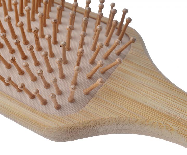 Bambusov� mas�na kefa na vlasy Detail - Hair style Bamboo Brush - 24,5 x 8,2 cm