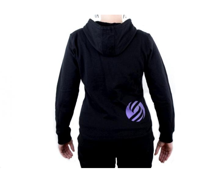 Mikina na zips s potlaou - dmska, ierna XL