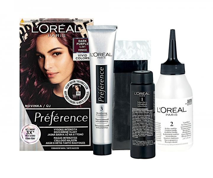 Permanentn farba na vlasy Loral Prfrence 4.261 Dark Purple - tmavo fialov