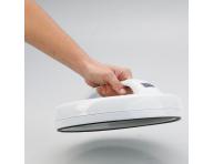 Okrhle zrkadlo s rukovou Sibel, bielo-ierne