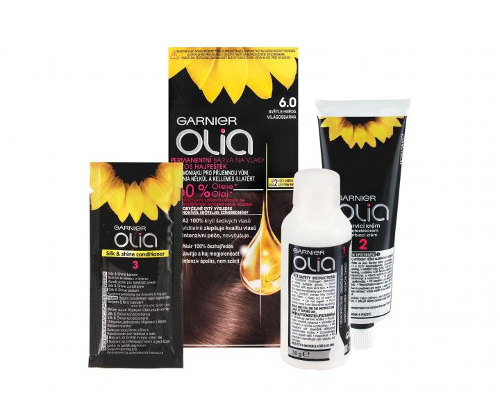 Permanentn� olejov� farba Garnier Olia 6.0 svetlo hned�