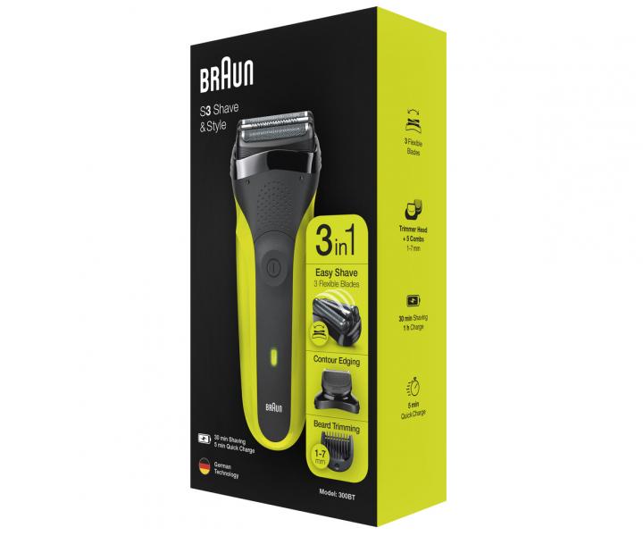 Plan�etov� holiaci stroj�ek Braun Series 3 Shave&Style - �ierny/zelen�