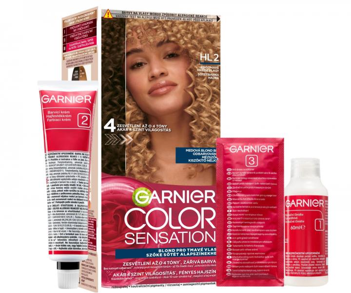Permanentn zosvetujca farba na vlasy Garnier Color Sensation - HL2 medov blond