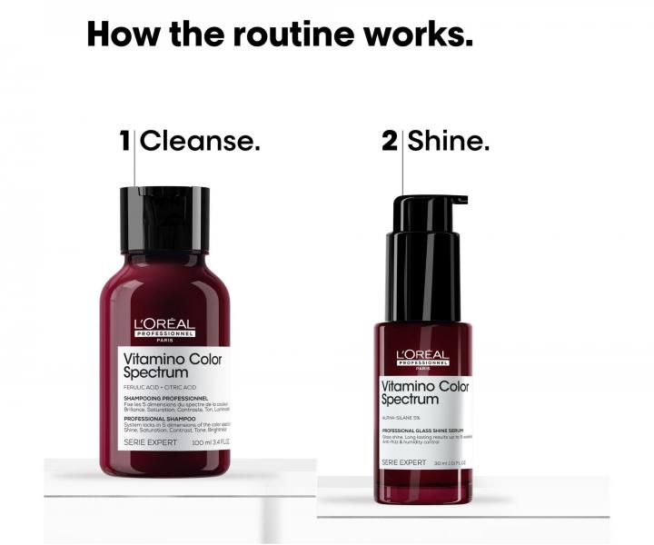 Cestovn� sada pre starostlivos� o farben� vlasy Lor�al Professionnel Serie Expert Vitamino Color Spectrum Glass Shine Hair Kit