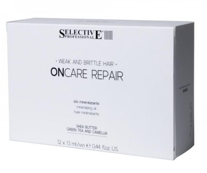 Intenzvna olejov starostlivos pre pokoden a lmav vlasy Selective Professional OnCare Repair Oil - 12x13 ml