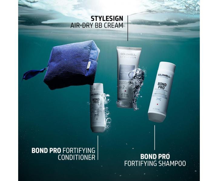 Cestovn sada na posilnenie krehkch vlasov Goldwell Dualsenses Bond Pro Travel Set + kozmetick tatika zadarmo