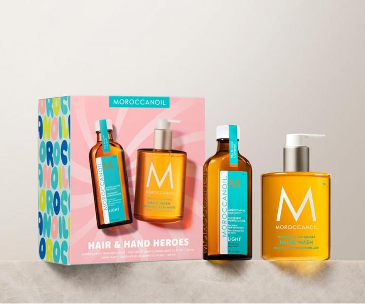 Dar�ekov� sada �ahkej olejovej starostlivosti Moroccanoil Treatment Light Hair & Hand Heroes + mydlo na ruky Moroccanoil zadarmo