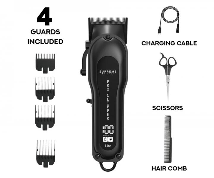Profesion�lny strihac� stroj�ek Supreme Trimmer Pro Clipper Lite STC5000 - �ierny
