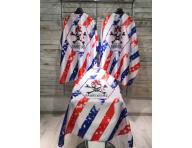 Pnska pltenka na strihanie vlasov a fzov Pirates of the Barbertime Crystal Barber Cape - farebn