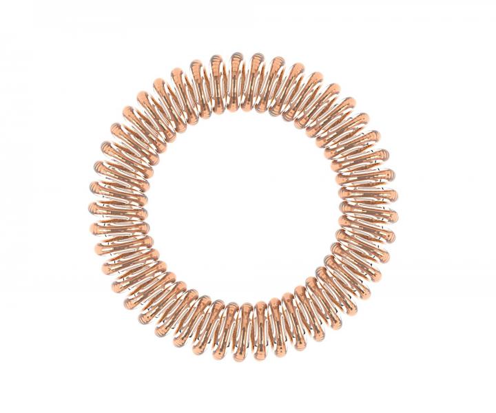 Tenk pirlov gumika do vlasov Invisibobble Slim Bronze Me Pretty - bronzov, 3 ks