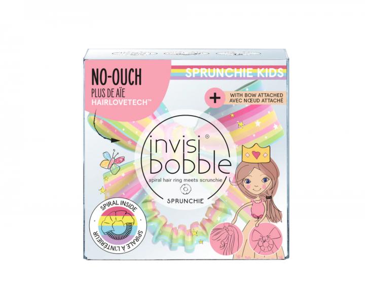 Detsk ozdobn pirlov gumika s maou Invisibobble Sprunchie Kids Let's Chase Rainbow