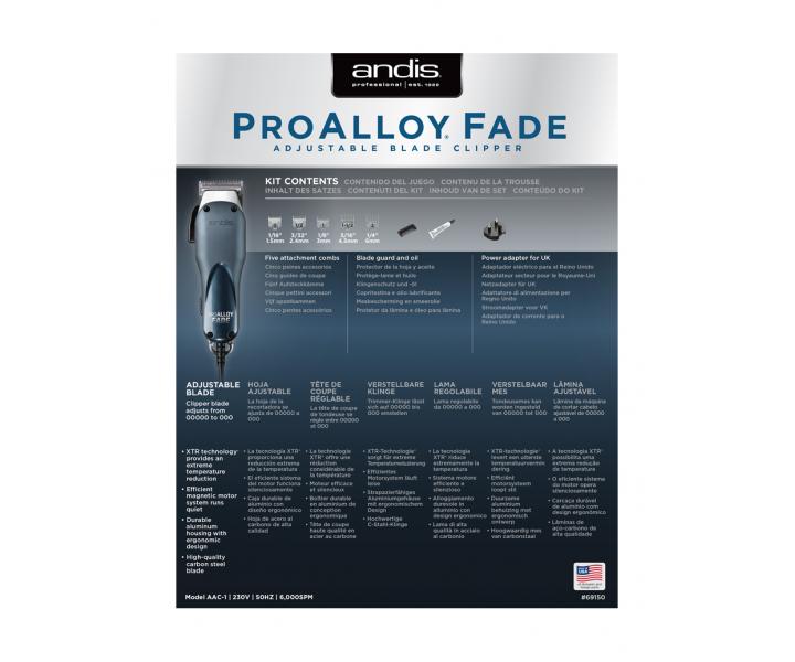 Profesionlny strojek na vlasy Andis ProAlloy Fade 69150