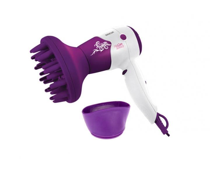 Fn na vlasy s difuzrem Sencor SHD 6505VT - 1400 W, bielo-fialov