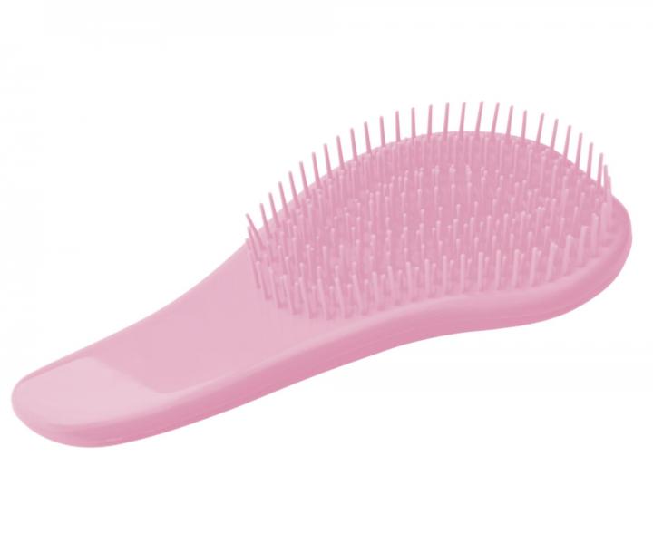 Kefa na rozesvanie vlasov Sibel Mini Detangling Brush - svetlo ruov