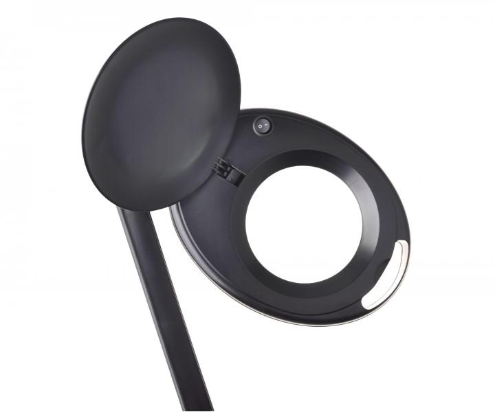 Zv��ovacia lupa s LED lampou na stojane aj s uchyten�m na st�l Weelko Mega+ Black - 5 dioptri�