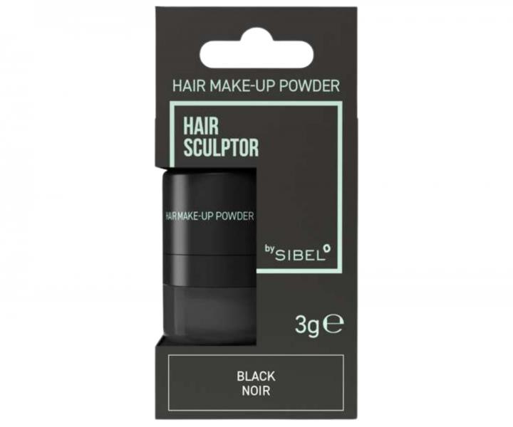 P�der na zakrytie odrastov a �ed�n Sibel Hair Make-up Powder - �ierny, 3 g