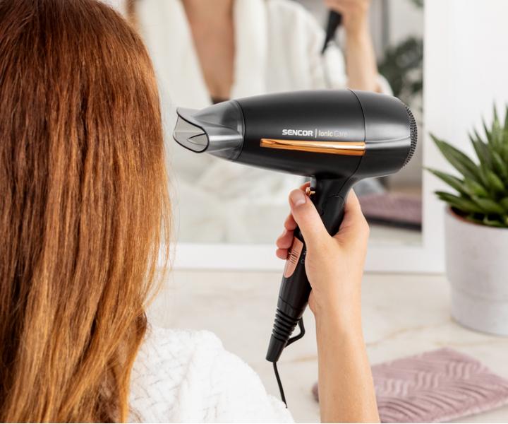 Cestovn fn na vlasy Sencor SHD 7100BK - 2000 W, ierny