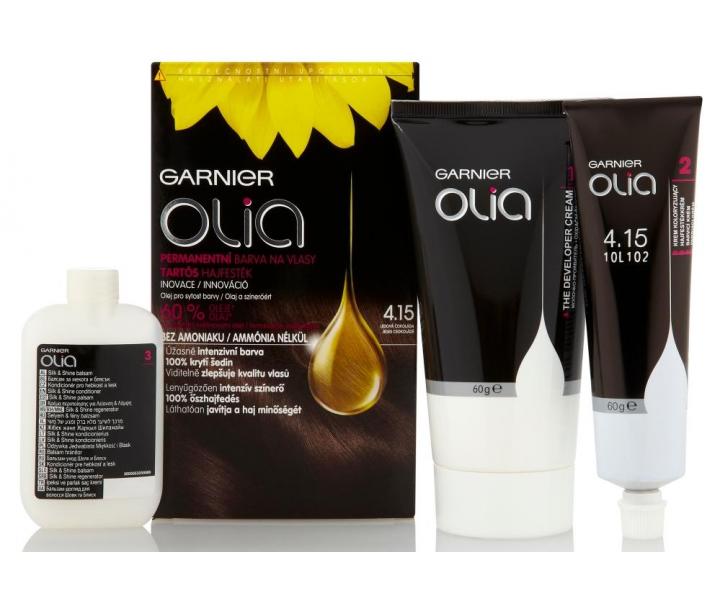 Permanentn� olejov� farba Garnier Olia 4.15 �adov� �okol�da