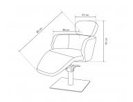 Kaderncke kreslo Sibel Ariana - tmavo ed