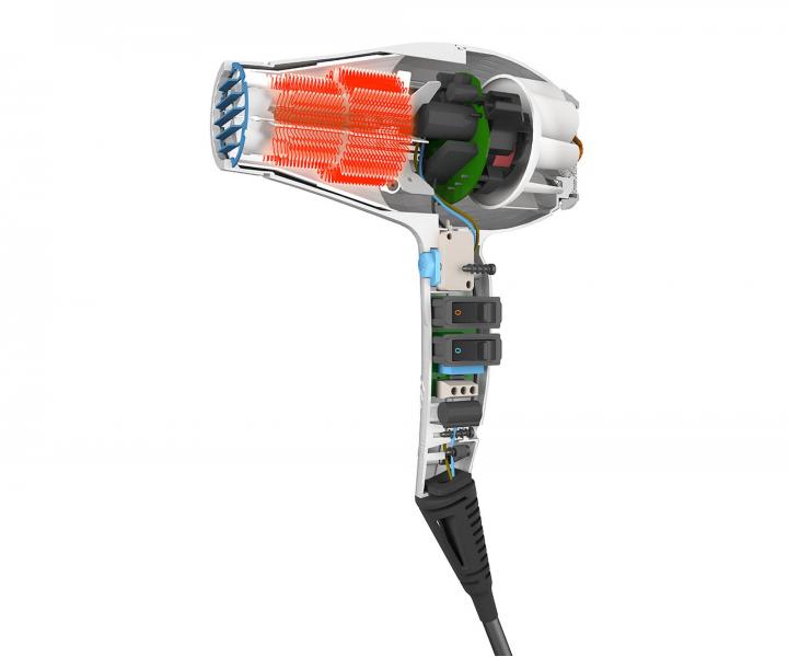 Set profesionlneho fnu na vlasy Parlux Digitalyon a difuzra Magic Sense - 2400 W, strieborny