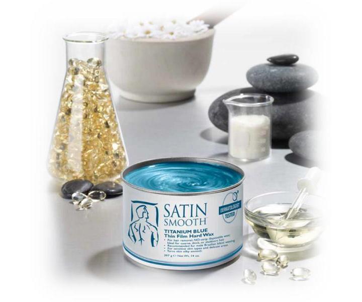 Satin Smooth depila�n� vosk pre mu�ov azul�n, vitam�n E - 397 g