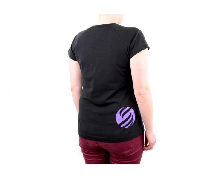 Tri�ko s kr�tkym ruk�vom, v v�strih - d�mske, �ierne S