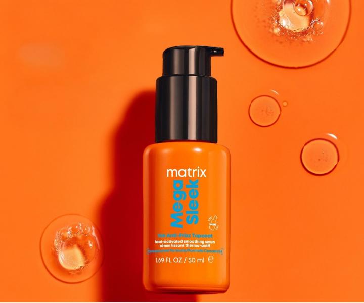 Uhladzuj�ce termoochrann� s�rum pre nepoddajn� vlasy Matrix Mega Sleek 96H Anti-Frizz TopCoat Serum - 50 ml