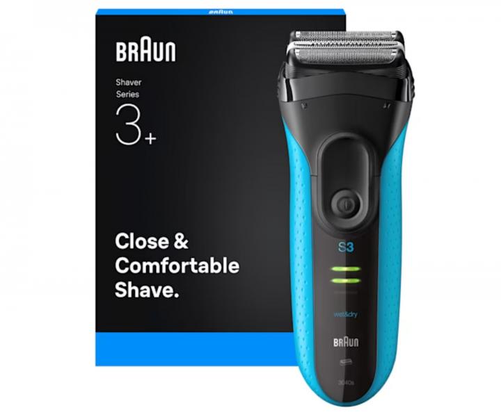 Planetov holiaci strojek Braun Series 3+ 3040s - ierno-tyrkysov