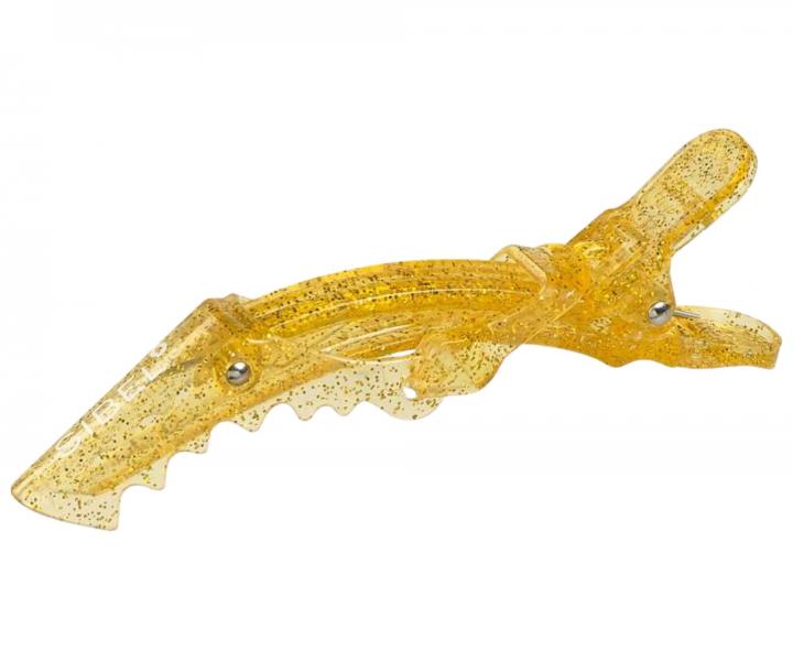 Klipsy do vlasov Sibel Gator Glossy Lips - 11 cm, ru�ov�, �lt�, 6 ks