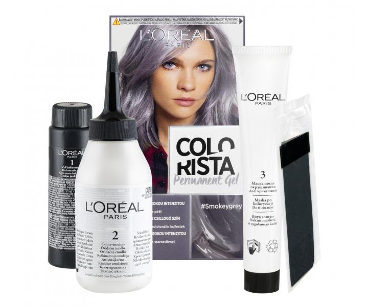 Permanentn farba na vlasy Loral Colorist Permanent Gel Smokey Grey - dymovo ed