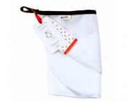 Thermo turban na vlasy MaryBerry Time for Magic - biely s iernym prkom