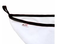 Thermo turban na vlasy MaryBerry Time for Magic - biely s iernym prkom