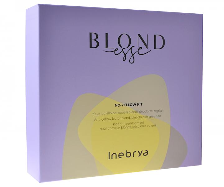 Drkov sada proti ltm odleskom blond vlasov Inebrya Blondesse No-Yellow - ampn + maska