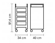 Kadern�cky pracovn� voz�k Hairway Ramon - bronzov�