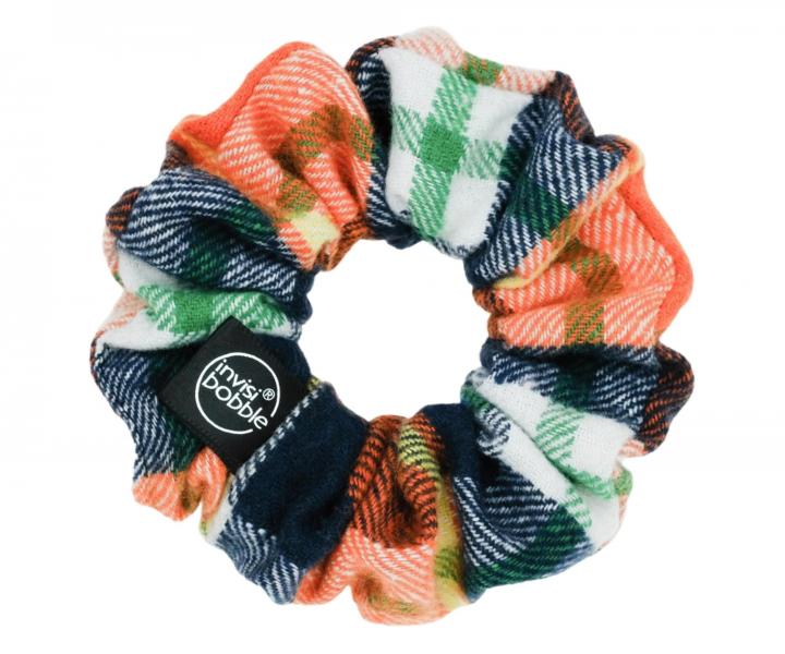 Ozdobn pirlov gumika Invisibobble Sprunchie Fall in Love Channel the Flannel - flanelov vzor