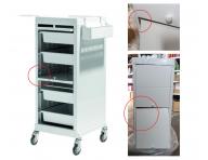 Kadern�cky voz�k s dvierkami Sibel Discrete - kr�mov� - II. akos�, nefunk�n� spodn� dvierka