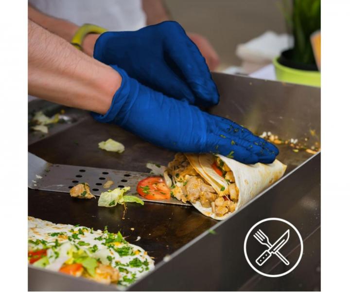 Latexov rukavice Espeon Latex Blue - 100 ks, modr, vekos L