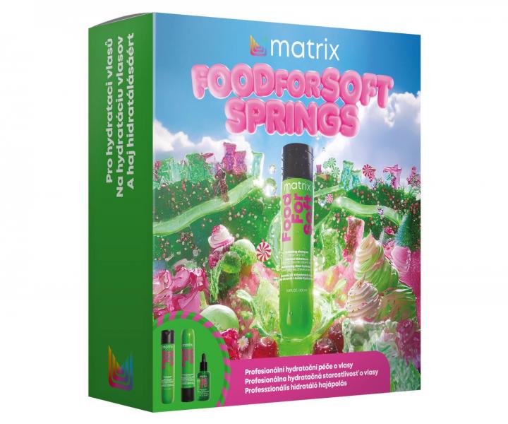 Dar�ekov� sada na hydrat�ciu a hebkos� such�ch vlasov Matrix Food For Soft Springs