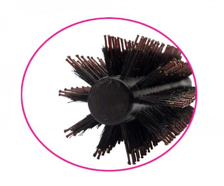 Okr�hla dreven� kefa na vlasy s kan��mi a nylonov�mi �tetinami Duko 1037 - 15 mm