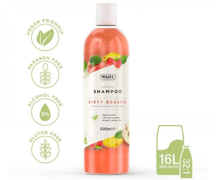 H�bkovo �istiaci �amp�n pre silne zne�isten� zvieraciu srs� Wahl Professional Animal Shampoo Dirty Beastie - 500 ml