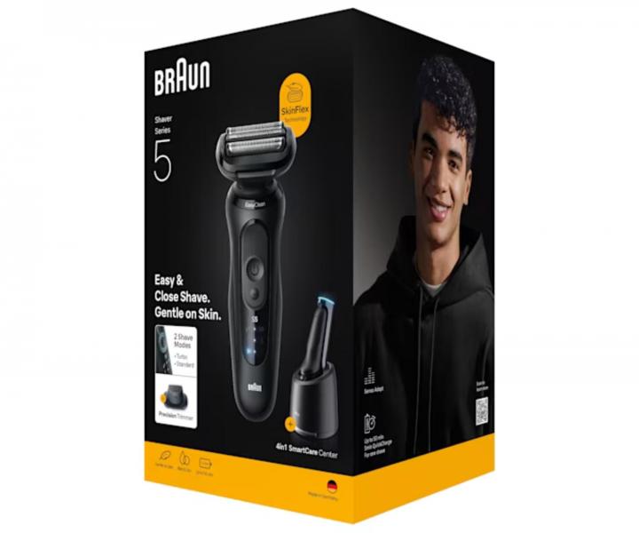 Planetov holiaci strojek s nabjacou a istiacou stanicou Braun Series 5 52-N7200cc - ierny