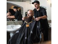 Barber pltenka Angry Beards 154 x 138 cm - ierna s potlaou