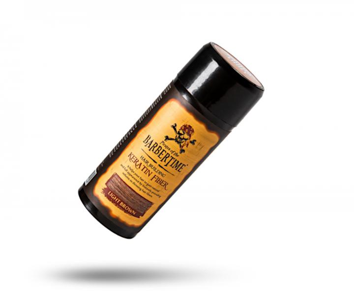 Pder na zakrytie redncich vlasov Barbertime Hair Building Keratin Fiber - 21 g, svetlo hned