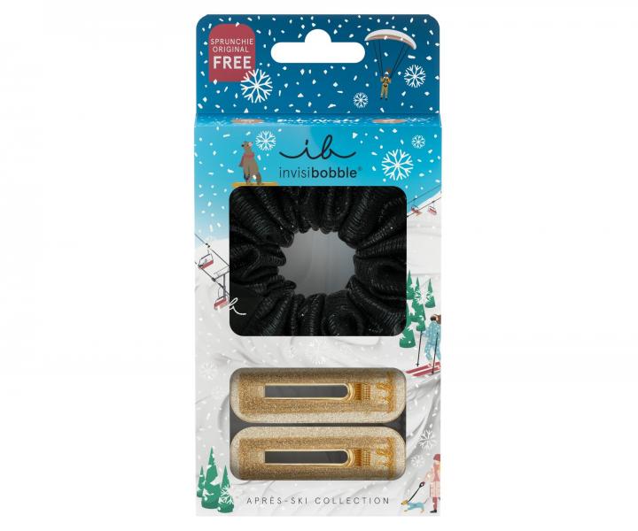 Sada ozdobnej pirlovej gumiky a ozdobnch sponiek Invisibobble Aprs-Ski Date Night