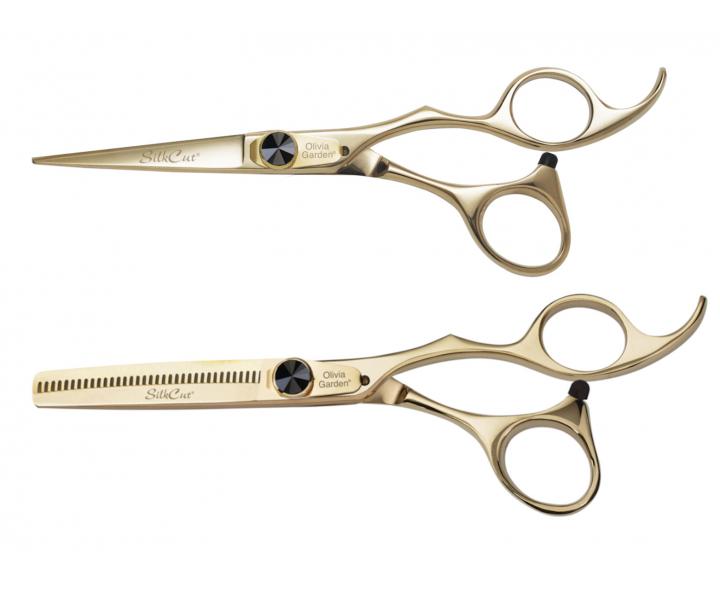 Sada kadernckych nonc 5,75"a efilanch nonc 6,35" SilkCut Black & Gold Limited Olivia Garden