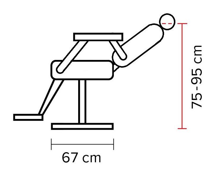 Kadern�cke barber kreslo Hairway Romeo - �ierne - II. akos� - odreniny na podstavci
